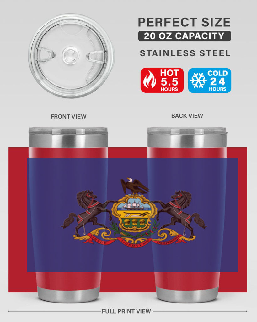 Pensilvania 14#- Us Flags- Tumbler