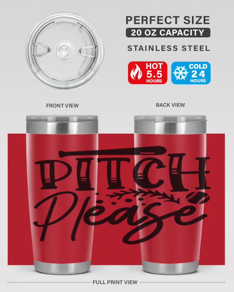 Pitch Please 2037#- baseball- Tumbler