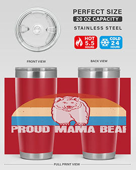 Proud mama bear 26#- Bears- Tumbler