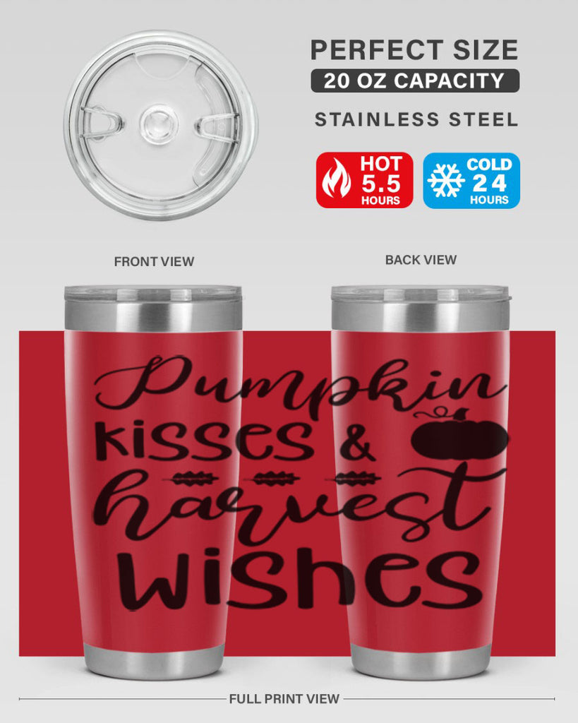Pumpkin Kisses Harvest Wishes 525#- fall- Tumbler