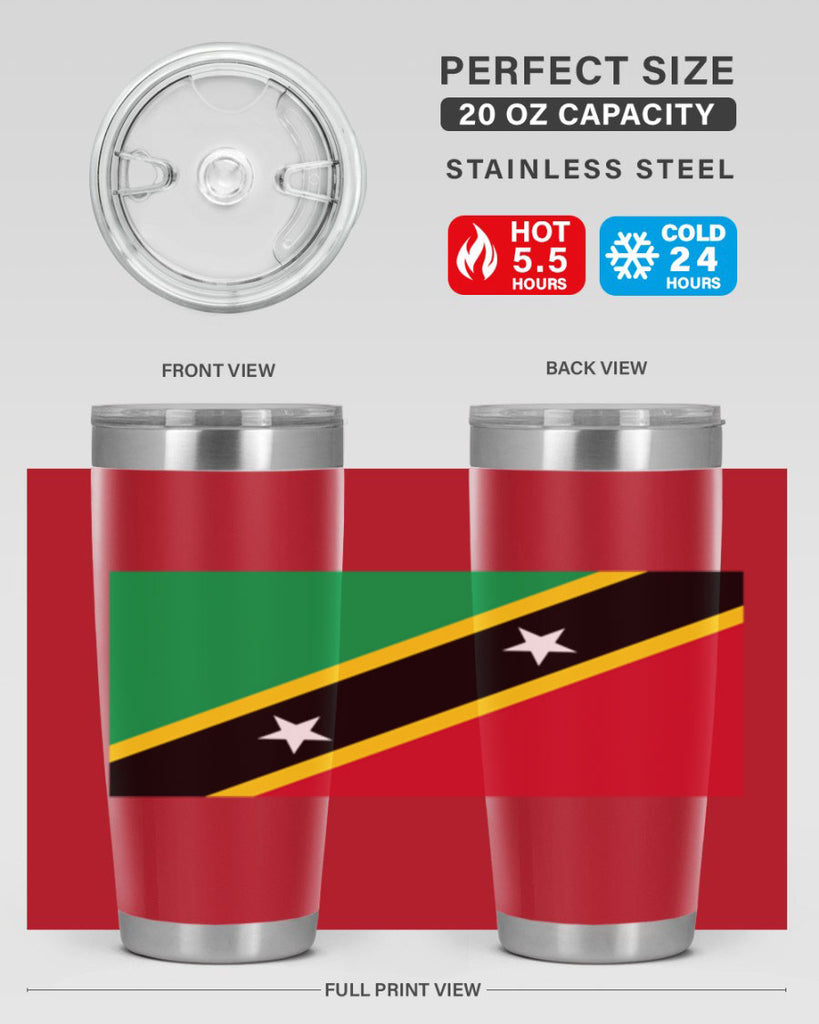 Saint Kitts and Nevis 52#- world flags- Tumbler