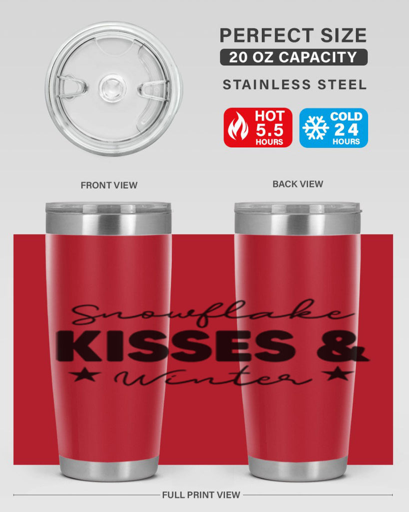 Snowflake Kisses Winter374#- winter- Tumbler