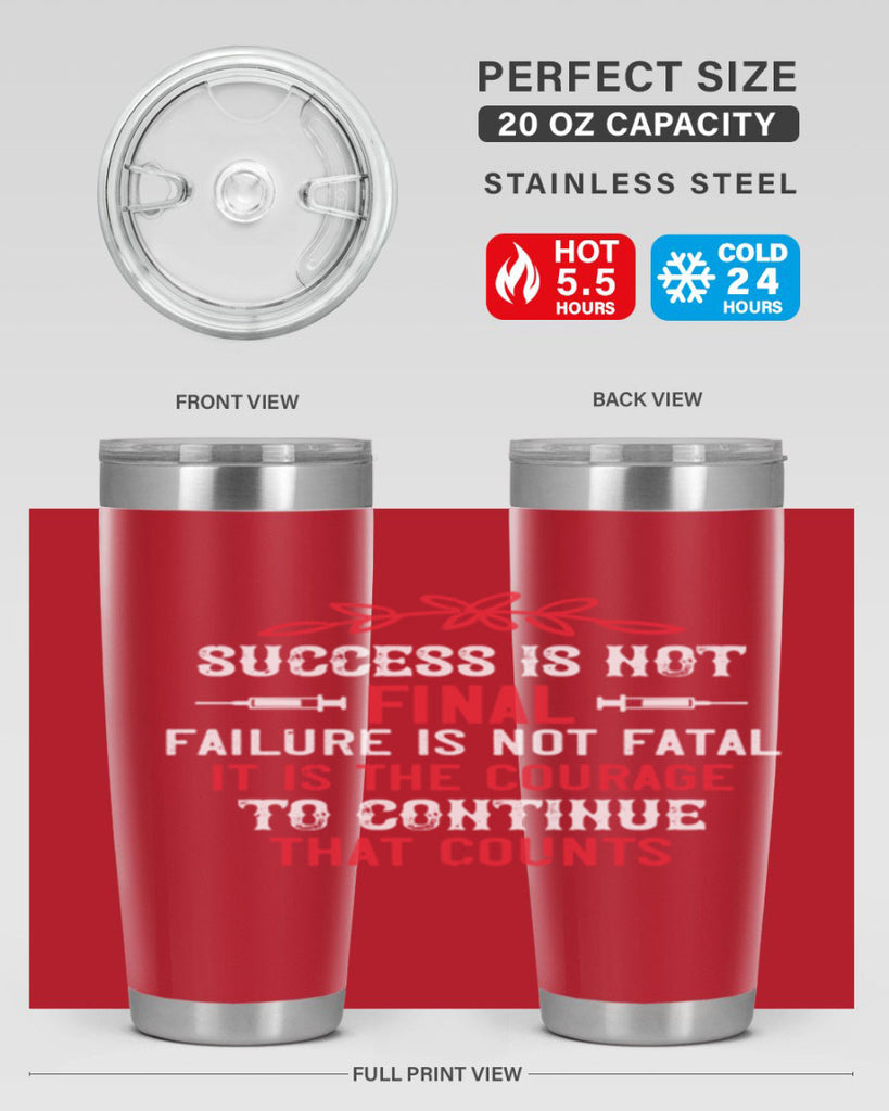 Success is not final Failure is not fatal Style 266#- nurse- tumbler