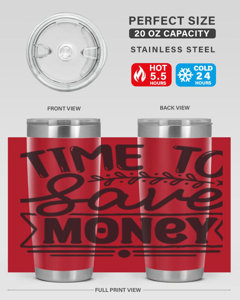 Time to save money 414#- winter- Tumbler