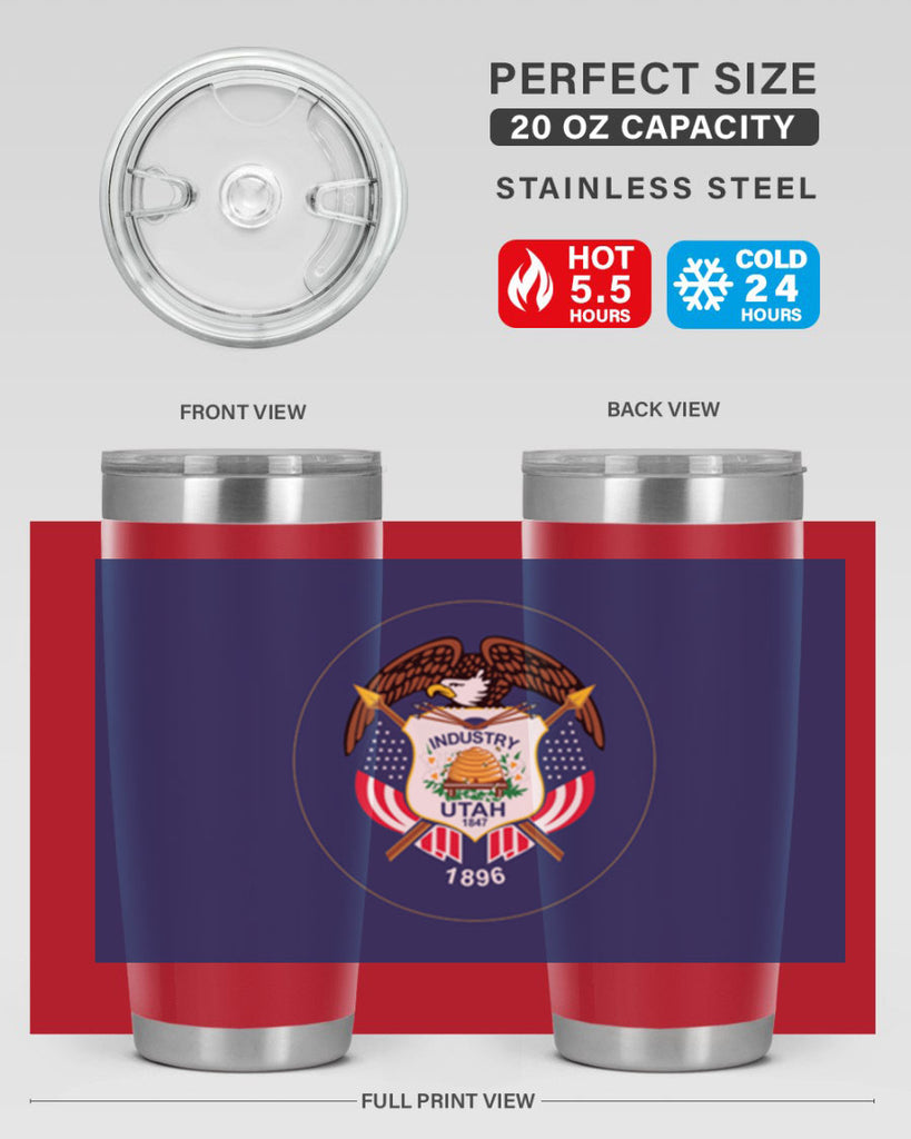 Utah 8#- Us Flags- Tumbler