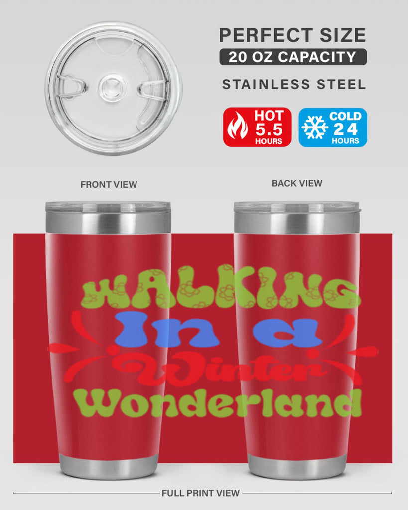 Walking in a winter wonderland 439#- winter- Tumbler