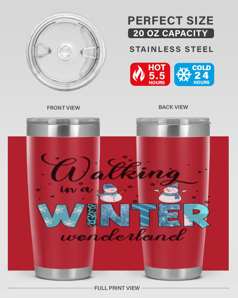 Walking in a winter wonderland 443#- winter- Tumbler