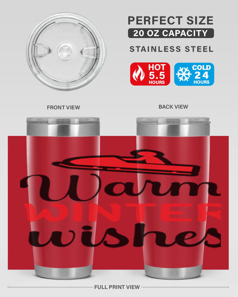Warm winter wishes 452#- winter- Tumbler