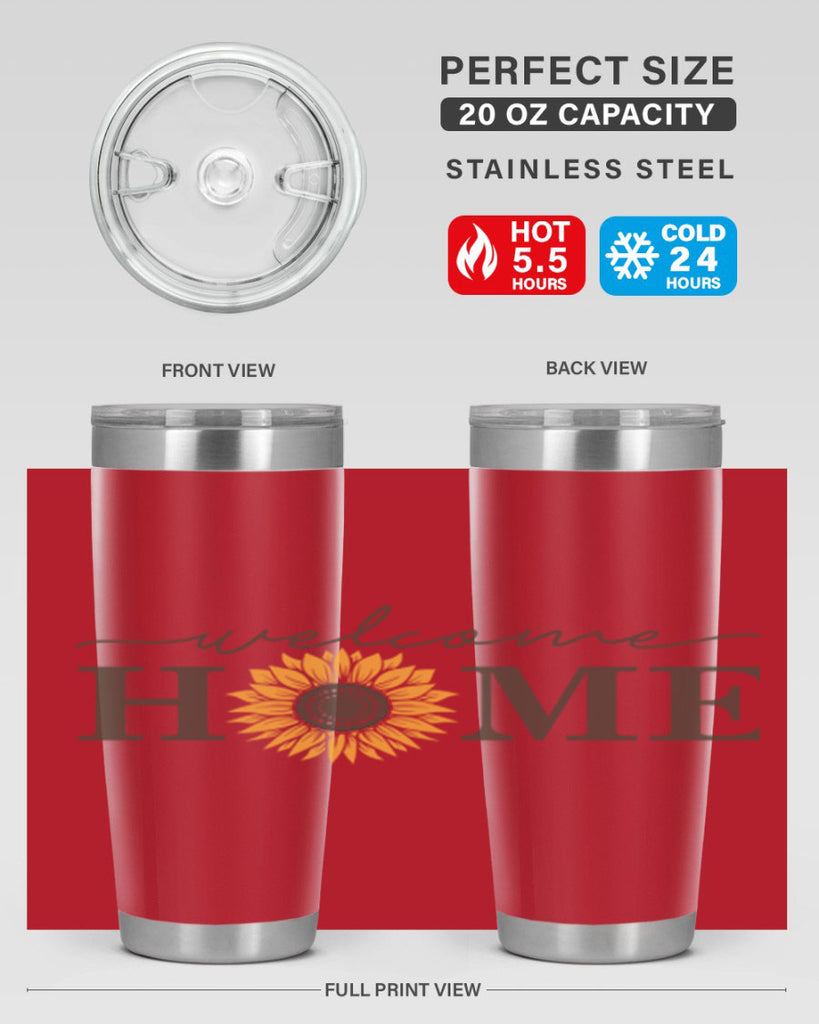 Welcome Home sunflower573#- spring- Tumbler