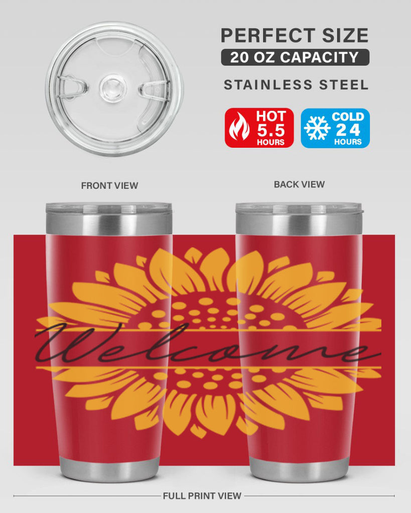 Welcome Sunflower585#- spring- Tumbler