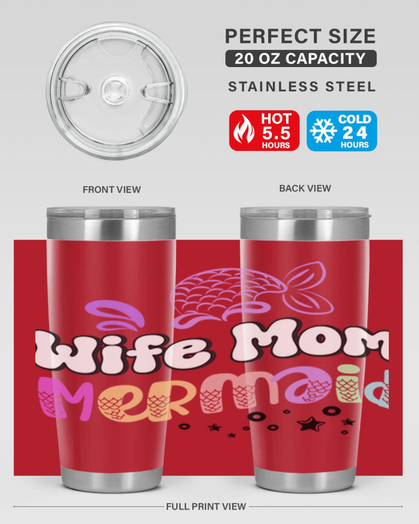 Wife Mom Mermaid 676#- mermaid- Tumbler
