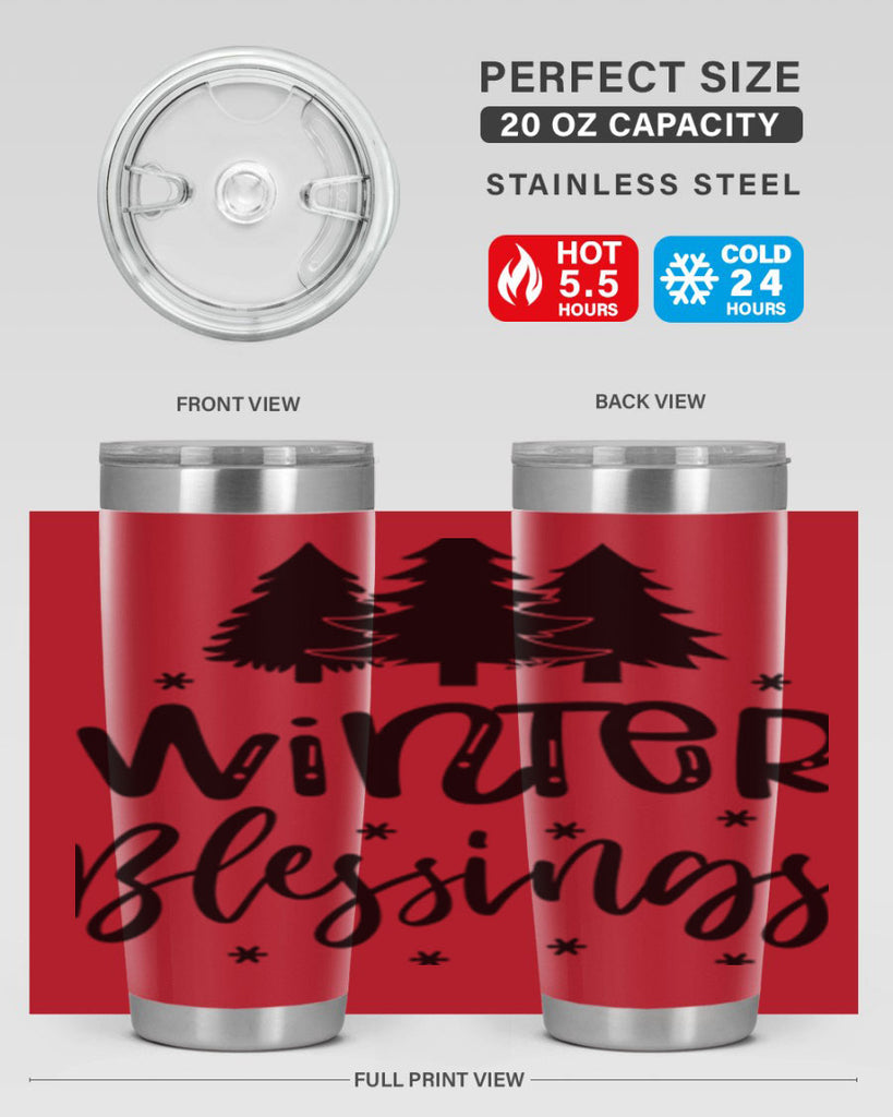 Winter Blessings 489#- winter- Tumbler