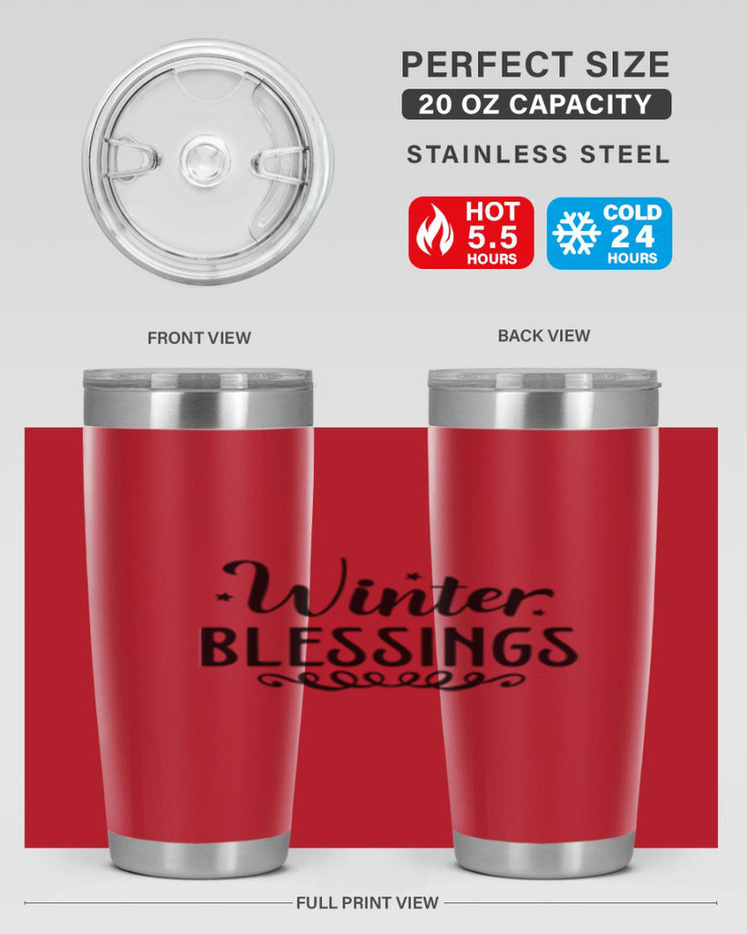 Winter Blessings 490#- winter- Tumbler