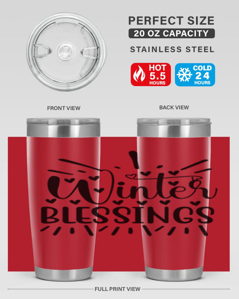Winter Blessings 491#- winter- Tumbler