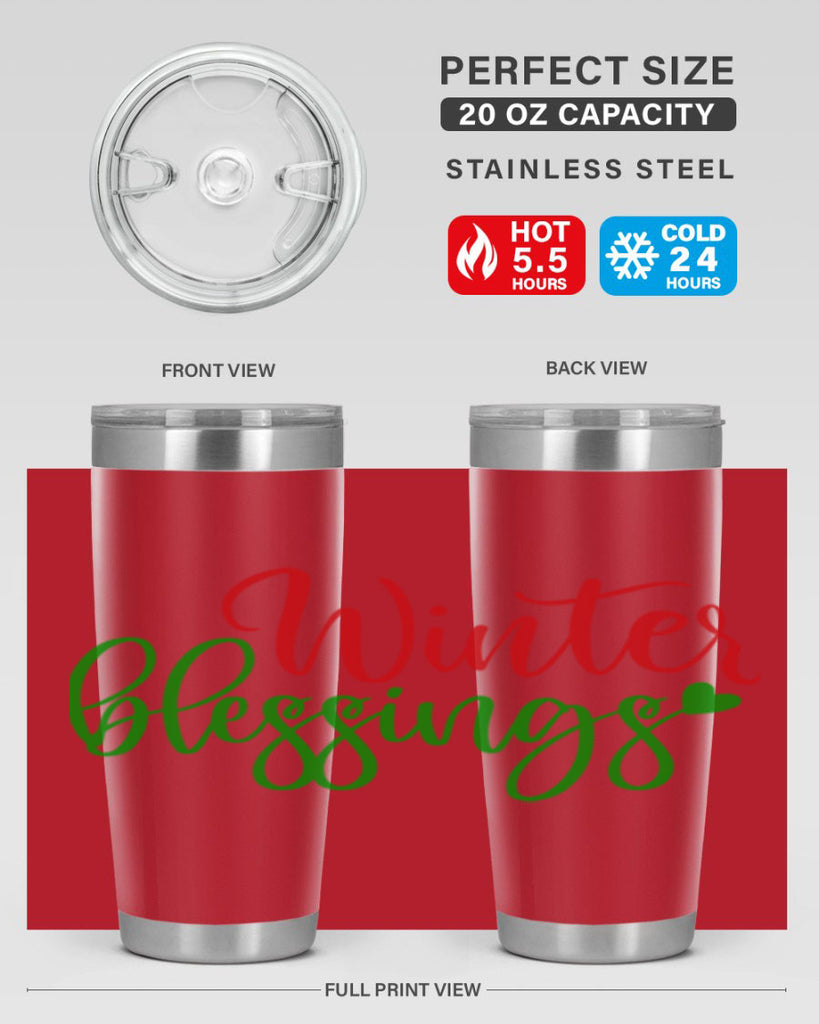 Winter Blessings 492#- winter- Tumbler