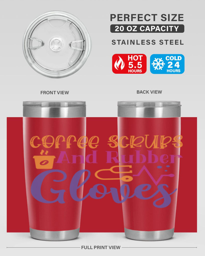 coffee scrubs and rubber gloves Style 392#- nurse- tumbler