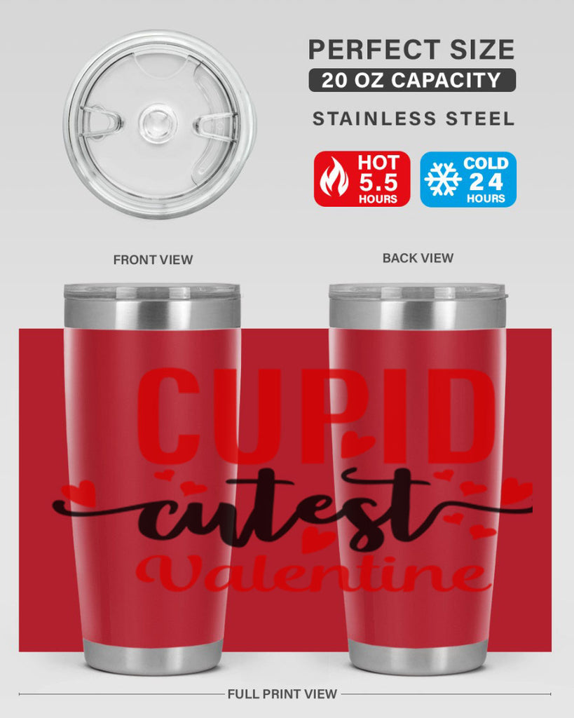 cupid cutest valentine 72#- valentines day- Tumbler