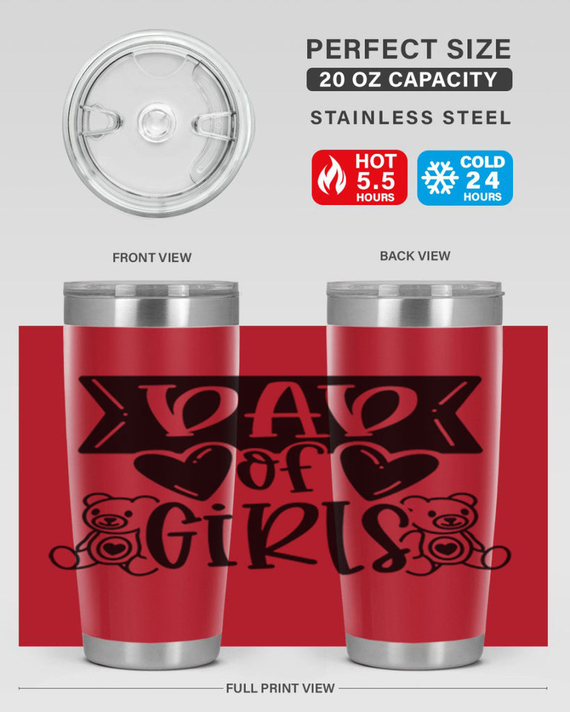 dad of girls 60#- fathers day- Tumbler