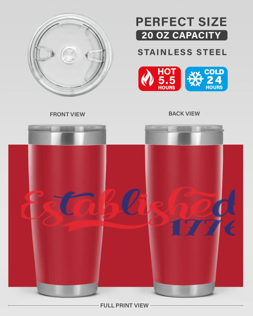 established Style 46#- Fourt Of July- Tumbler