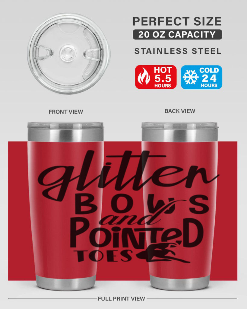 glitter bows and pointed toes 42#- ballet- Tumbler