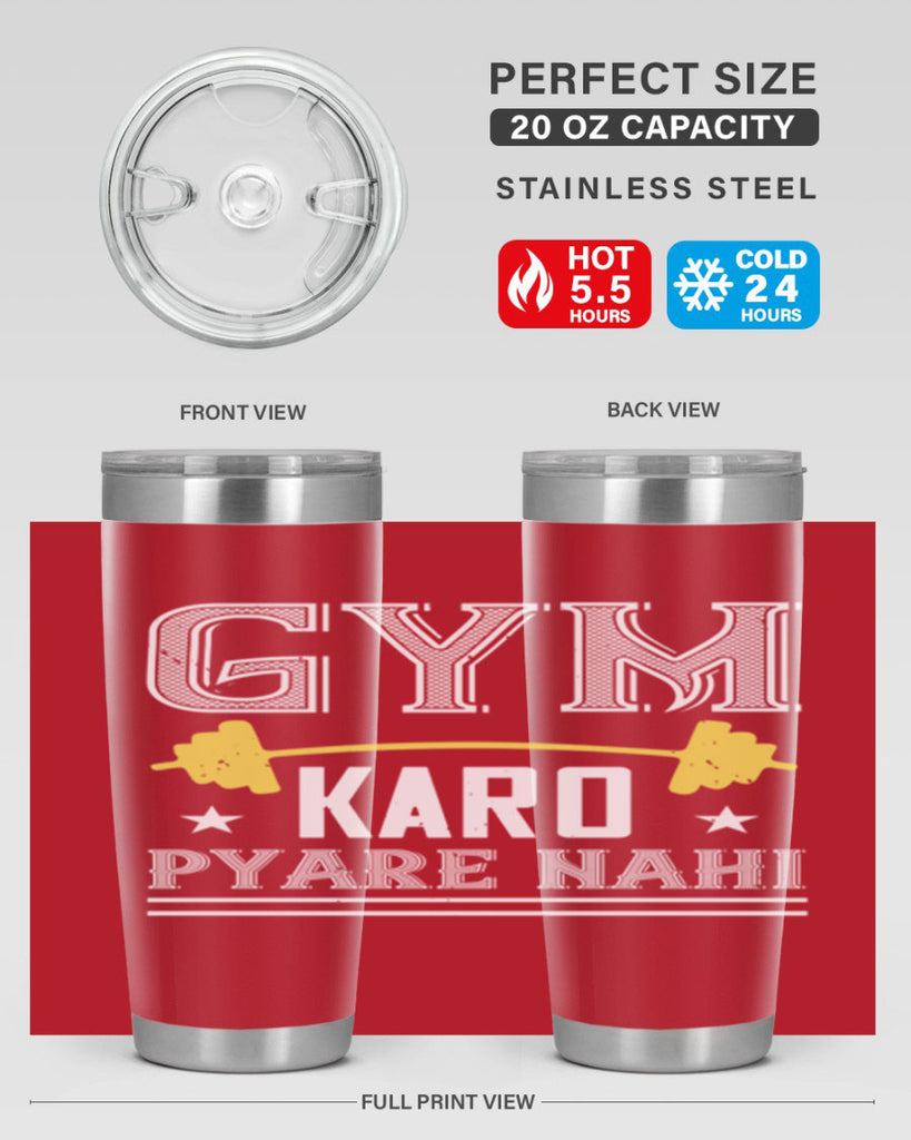 gym karo pare nahi 9#- gym- Tumbler