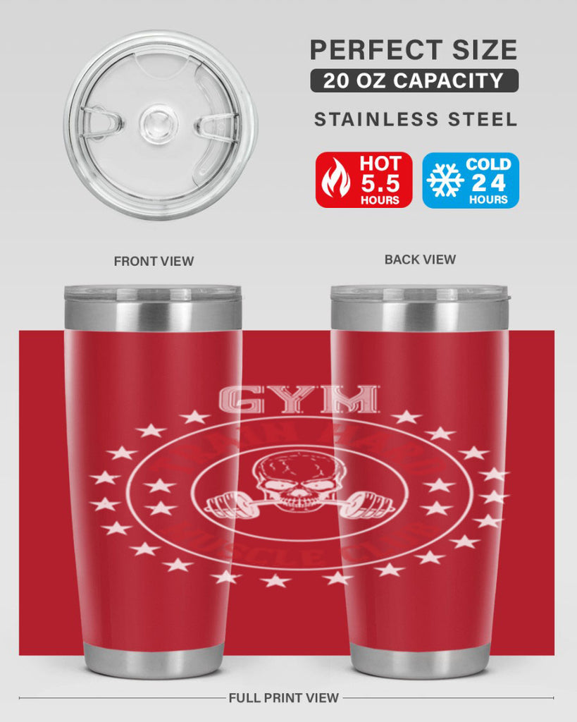 gym train hard mucle club 95#- gym- Tumbler