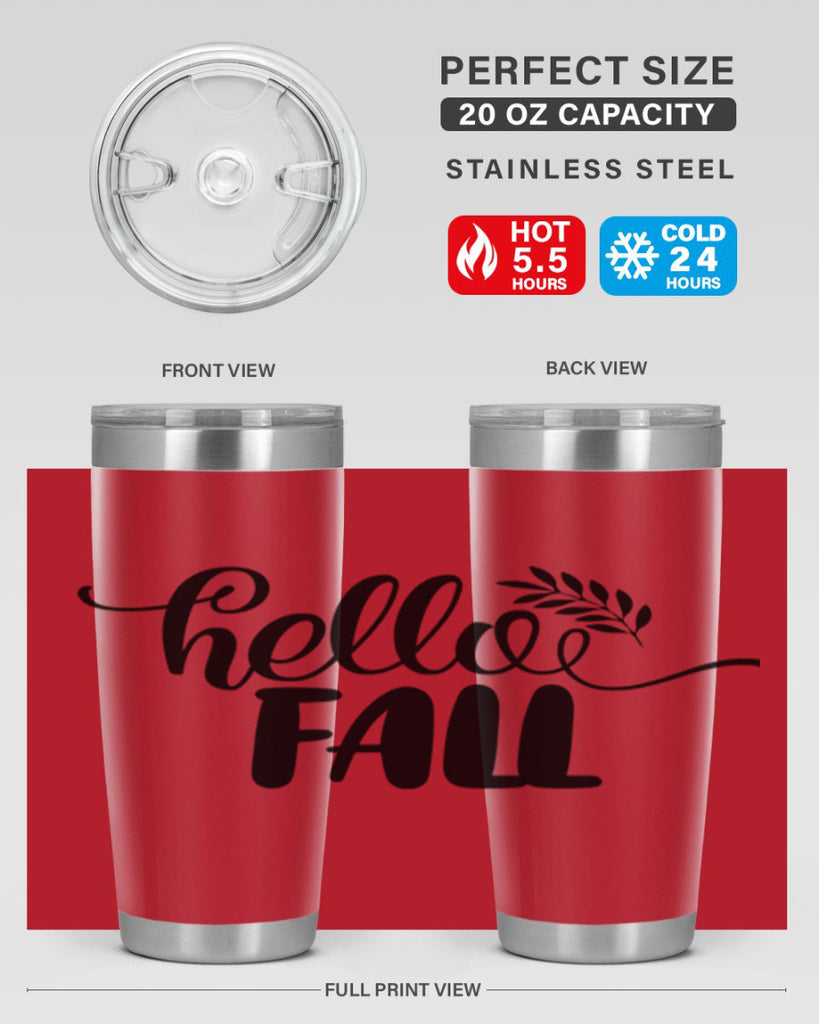 hello fall 54#- thanksgiving- Tumbler