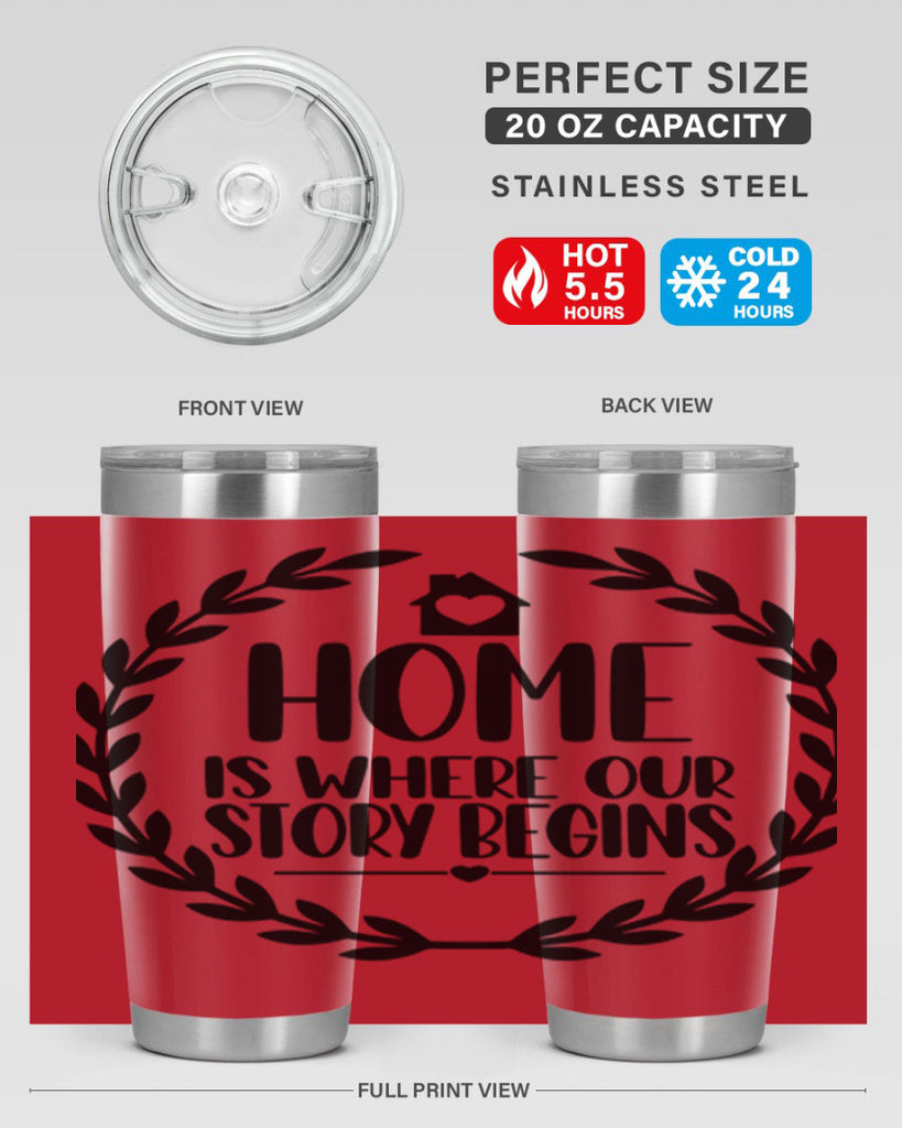 home is where our story begins 13#- home- Tumbler