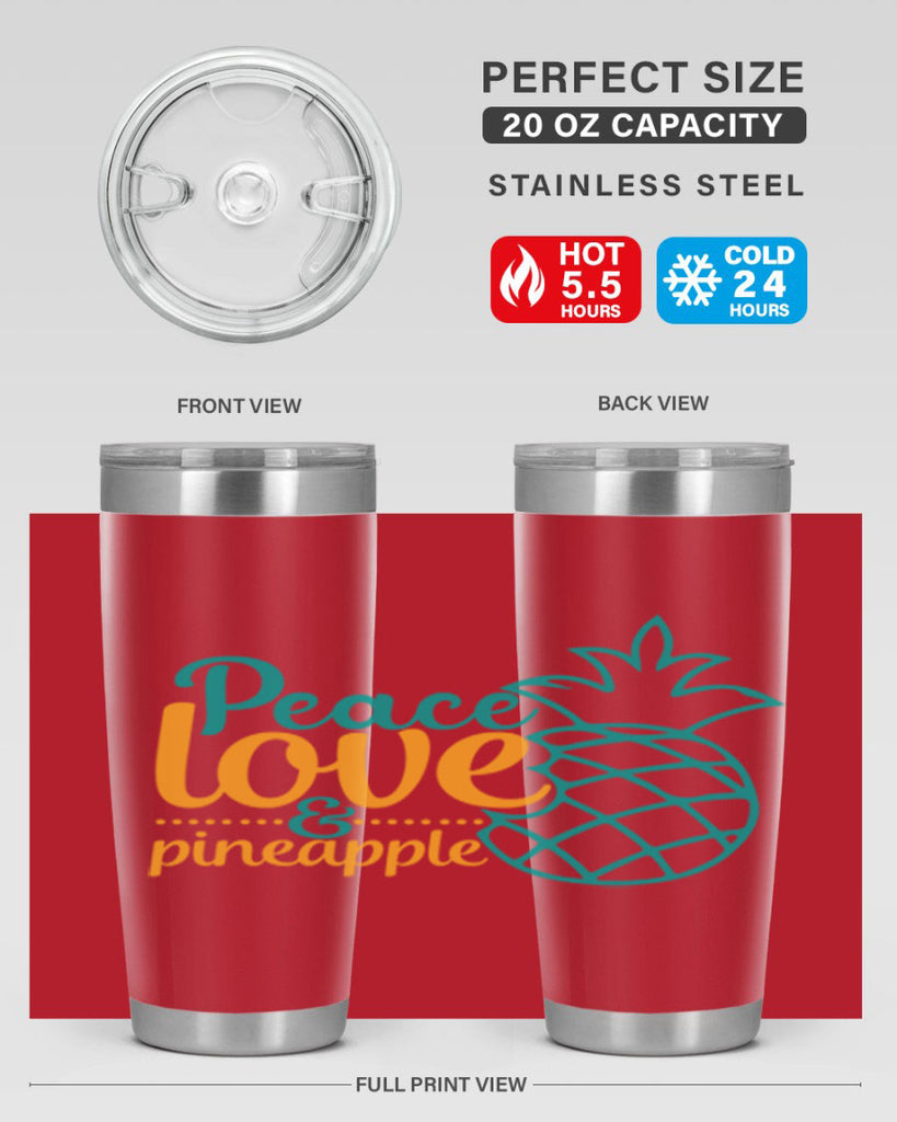 peace love pineapple Style 82#- summer- Tumbler