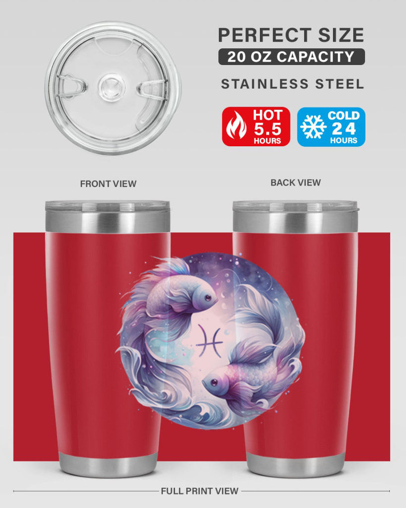 pisces 349#- zodiac- Tumbler