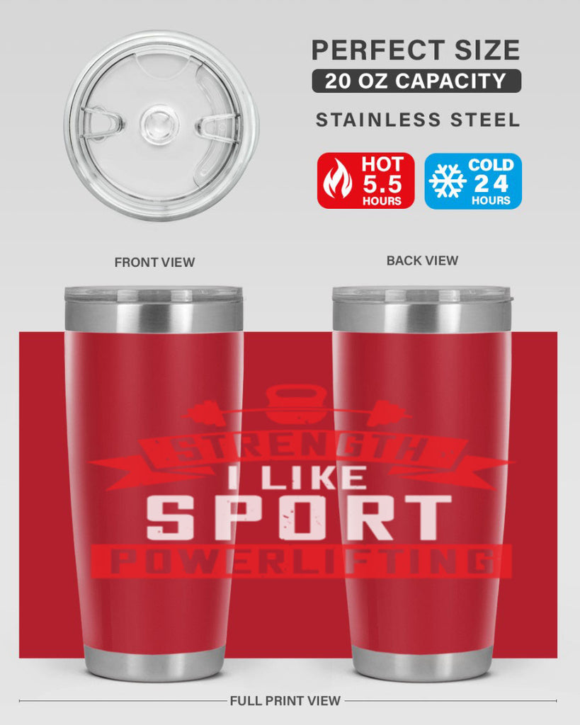 strength i like sport powerlifting 73#- gym- Tumbler