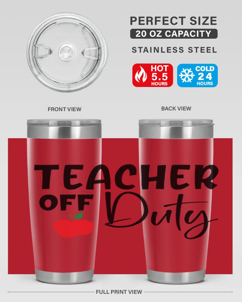 teacher off duty Style 140#- teacher- tumbler