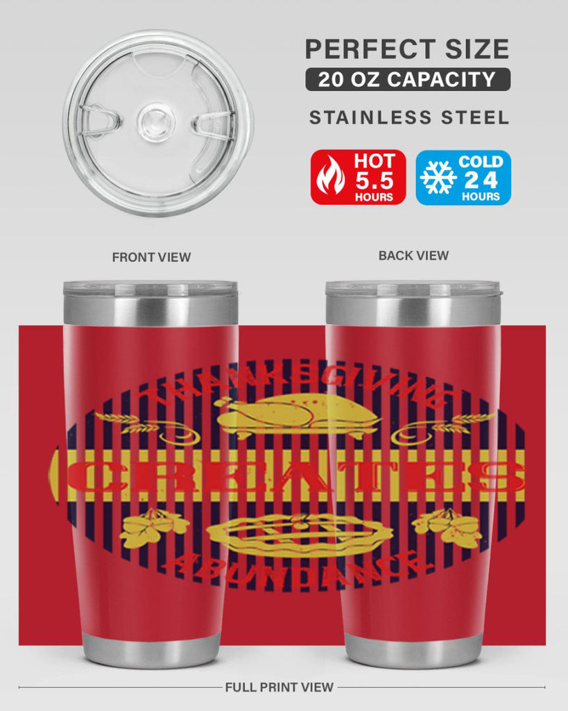 thanksgiving creates abundance 14#- thanksgiving- Tumbler