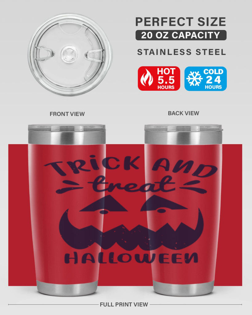 trick and treat halloween 126#- halloween- Tumbler