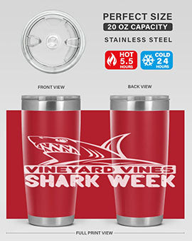 vineyard vines Shark Week Style 8#- shark  fish- Tumbler