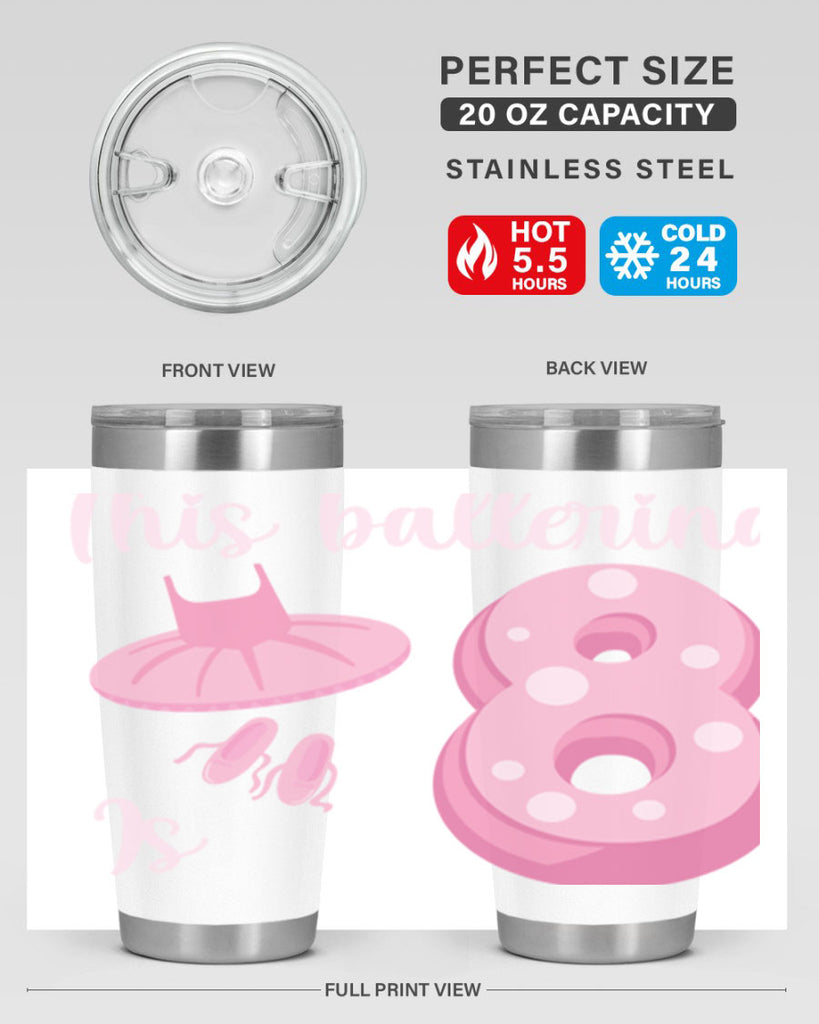 8th Birthday Ballet Dancer Ballerina 2#- ballet- Tumbler