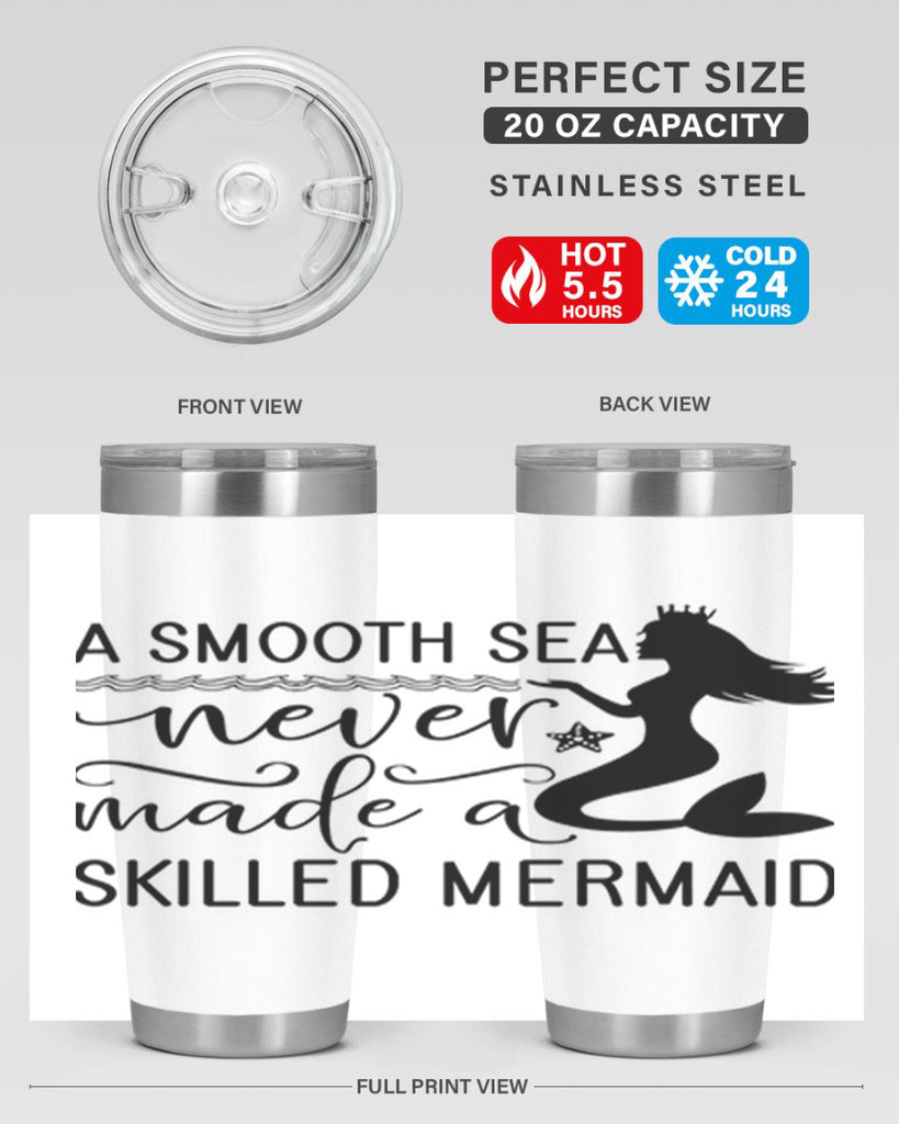 A smooth sea never made 12#- mermaid- Tumbler