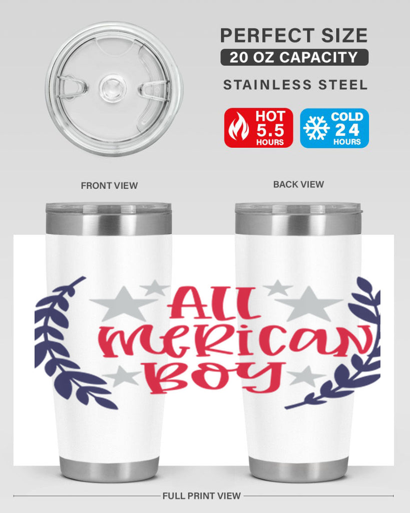 All Merican Boy Style 143#- Fourt Of July- Tumbler