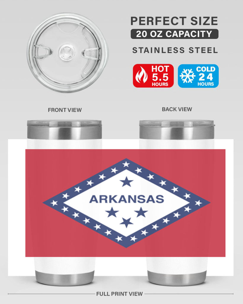 Arkansas 48#- Us Flags- Tumbler