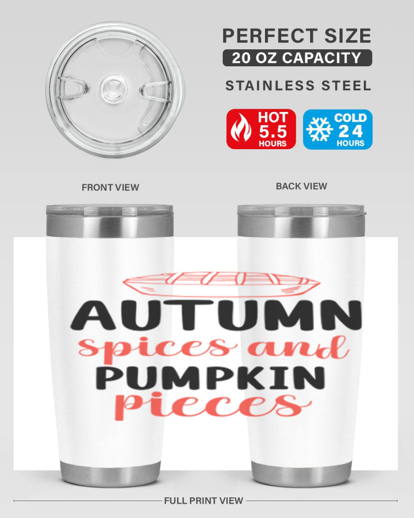 Autumn spices and pumpkin pieces 32#- fall- Tumbler