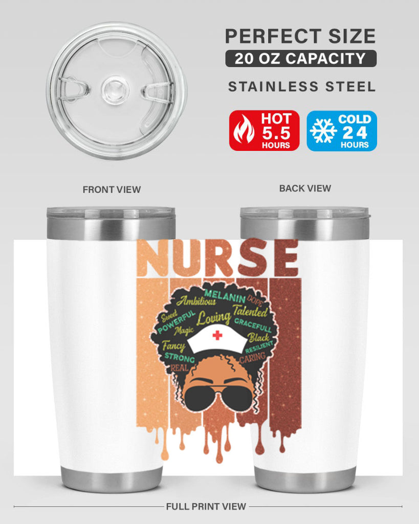 Black Nurse African Melanin Juneteenth 22#- Juneteenth- tumbler