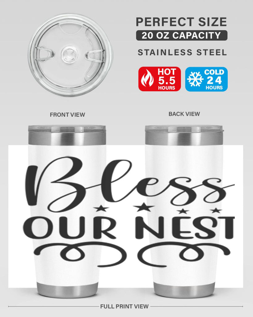 Bless Our Nest 50#- spring- Tumbler