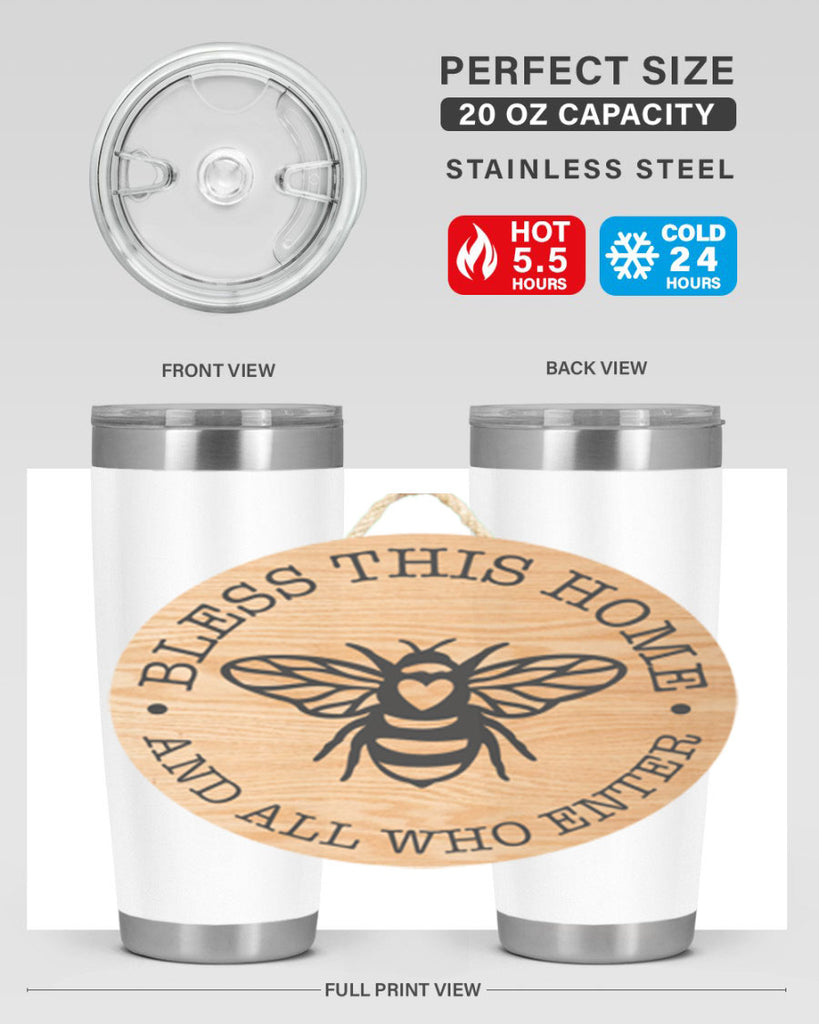 Bless this Home Bee Mockup58#- spring- Tumbler