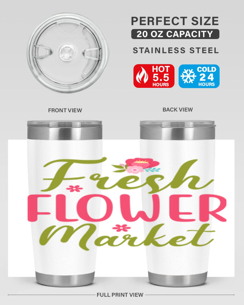 Fresh Flower Market 144#- spring- Tumbler
