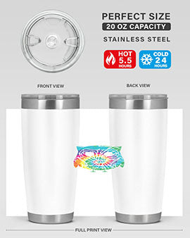 Graphic Owl Tiedye A TurtleRabbit 8#- owl- Tumblers