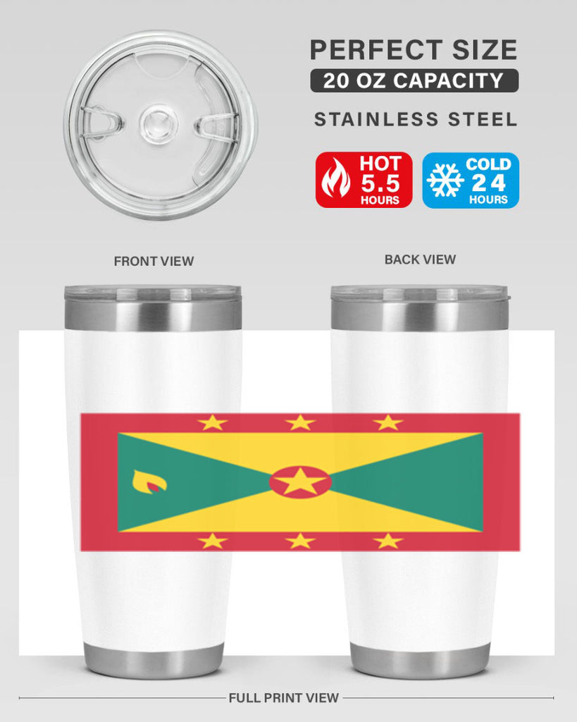 Grenada 130#- world flags- Tumbler