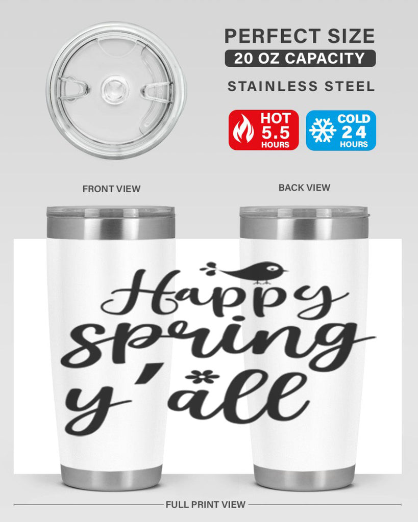 Happy Spring Y'all 167#- spring- Tumbler