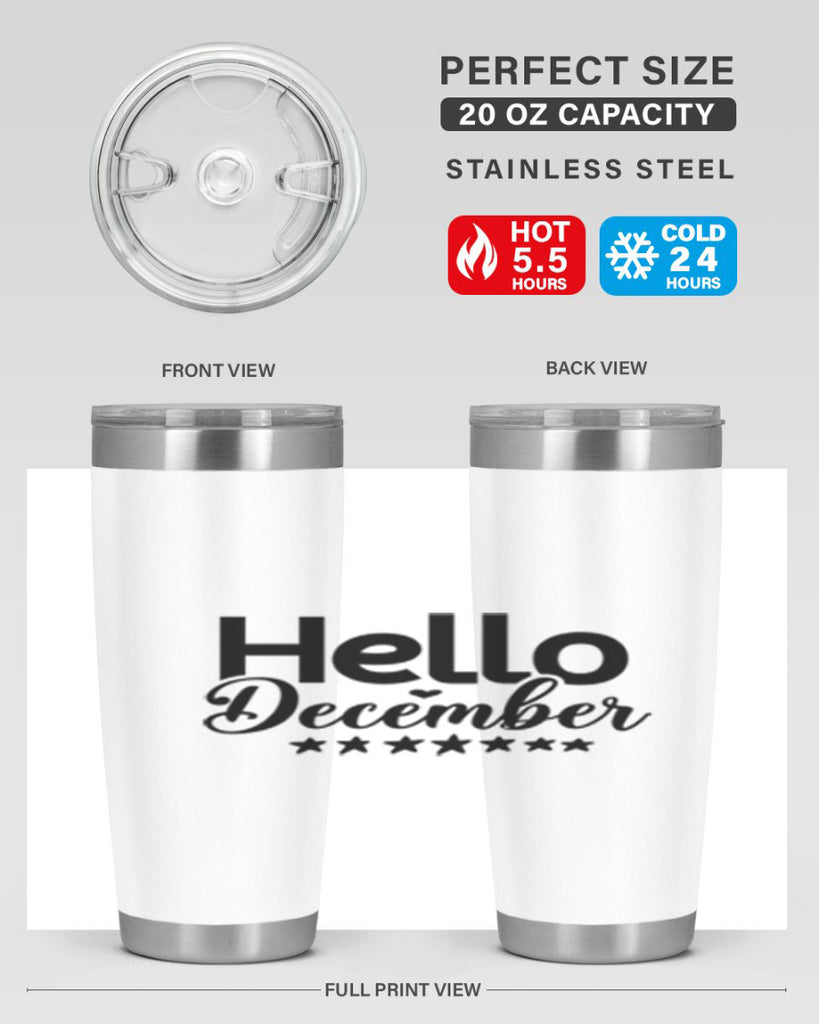 Hello December 156#- winter- Tumbler