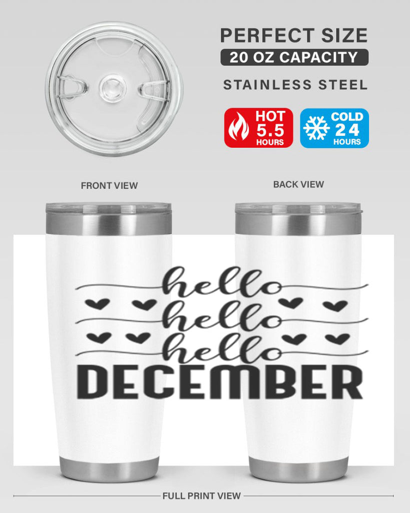 Hello December 157#- winter- Tumbler