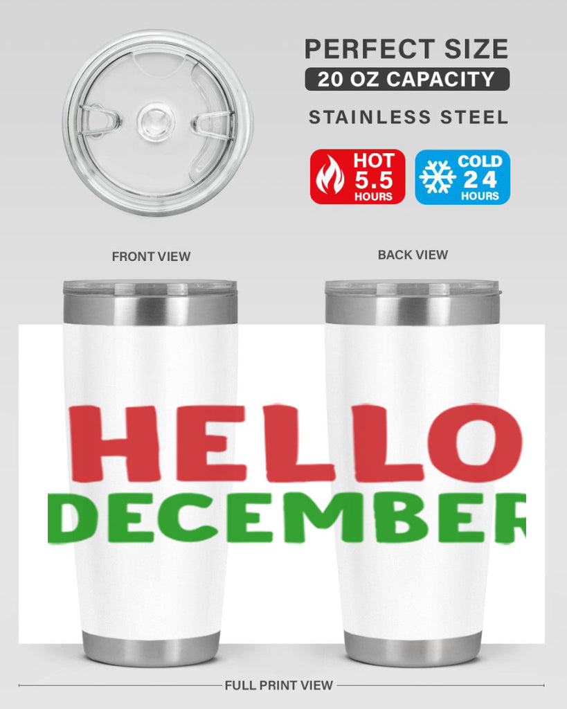 Hello December 158#- winter- Tumbler
